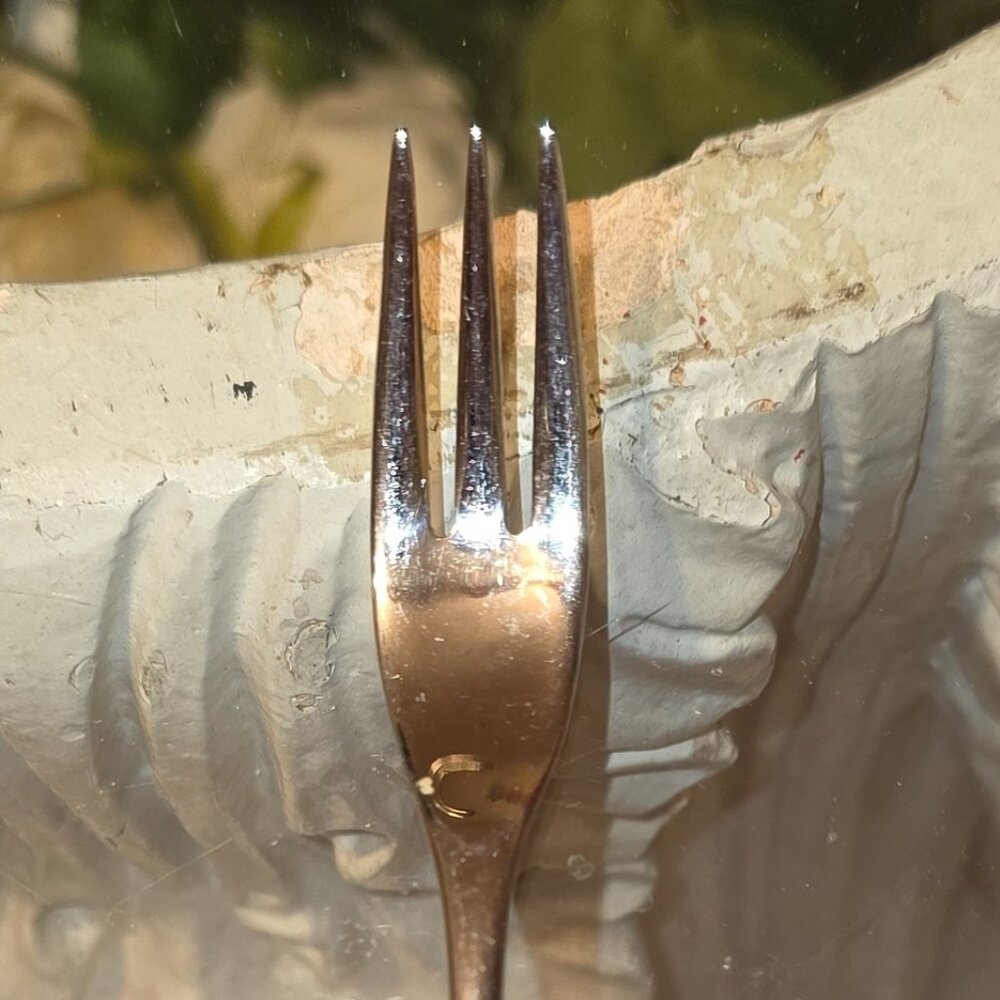 Robert Welch Silverplate Cocktail Fork 3-Tine 5.5” England Vintage
